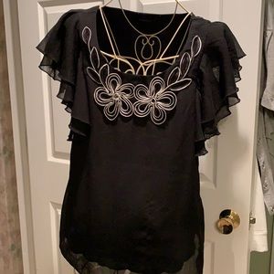 Black dressy top, smoke & pet free home